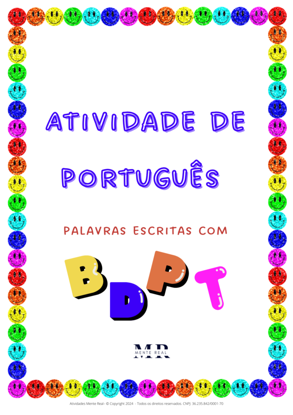 Atividade de Português - Palavras escritas com "B,D,P,T"