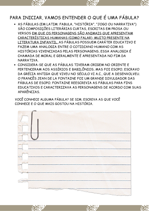 Apostila de Leitura e Interpretação de Texto -  Fábulas - Imagem 2