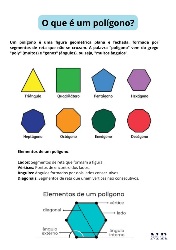 Apostila de Matemática sobre Polígonos - Imagem 2