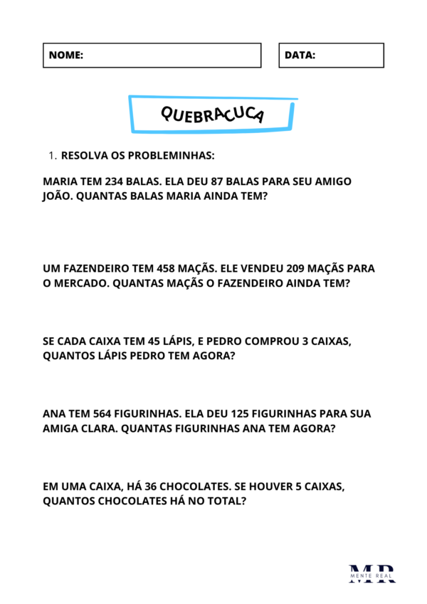 Caderno de Probleminhas 4º ano - Imagem 2