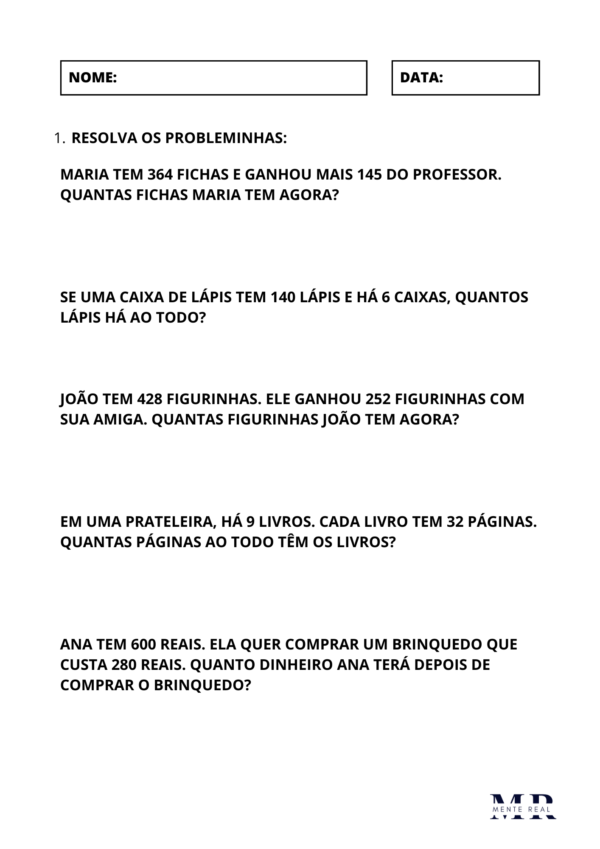 Caderno de Probleminhas 4º ano - Imagem 3