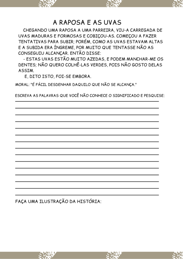 Apostila de Leitura e Interpretação de Texto -  Fábulas - Imagem 3