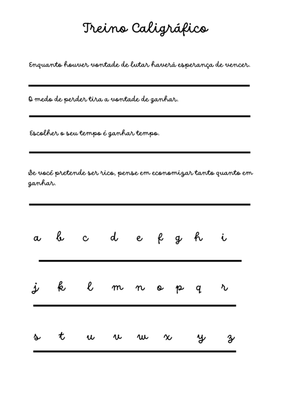 Apostila para treino caligráfico - Imagem 4
