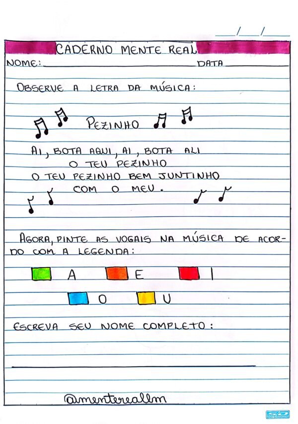 Caderno Manuscrito para Alfabetização - Vogais e Alfabeto - Imagem 3