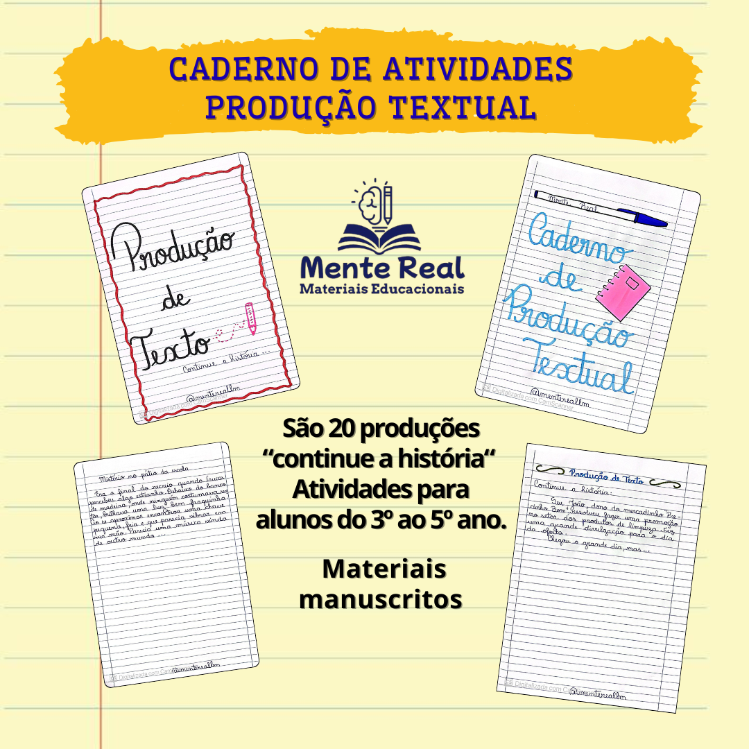 Caderno de Atividades - Produção textual