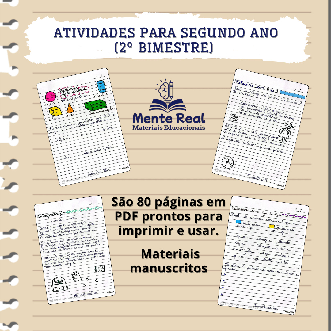 Atividades para SEGUNDO ANO - (2º BIMESTRE)