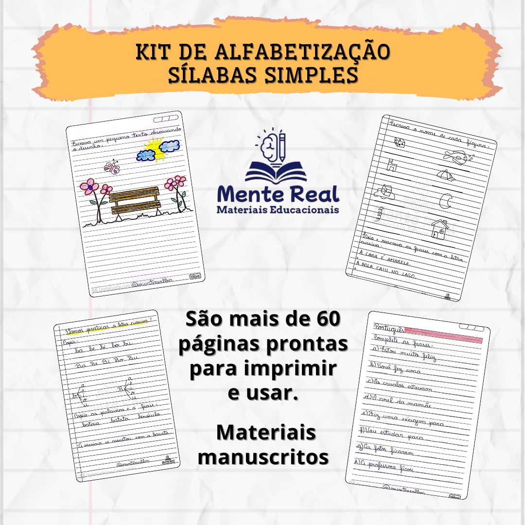 Kit de Alfabetização Sílabas Simples